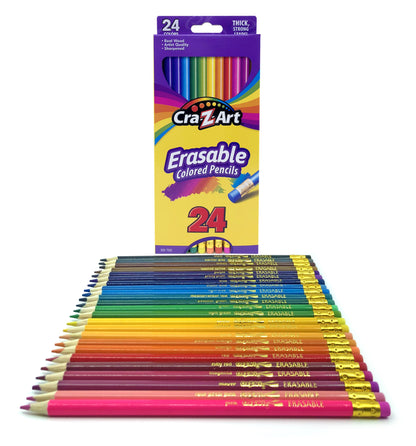 Erasable Colored Pencils, 24 Pack, Beginner Child Ages 3 and Up, Back to School Supplies